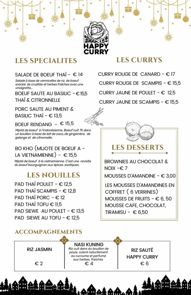 Menu fin d'année suite